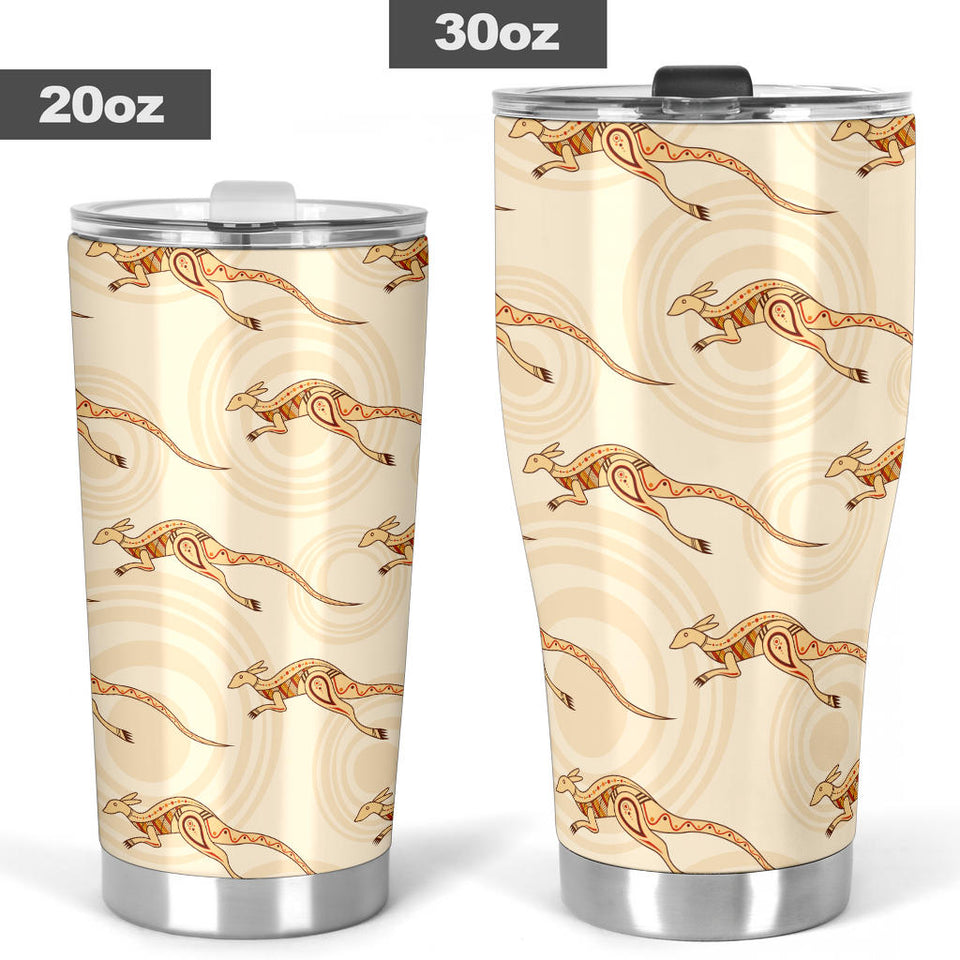 Kangaroo Aboriginal Pattern Background Tumbler