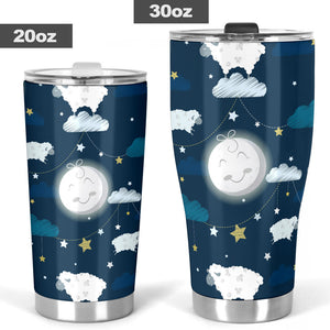 Sheep Playing Could Moon Pattern  Tumbler