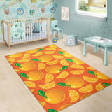 Orange Pattern background Area Rug