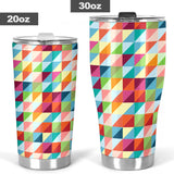 Rainbow Geometric Pattern Tumbler