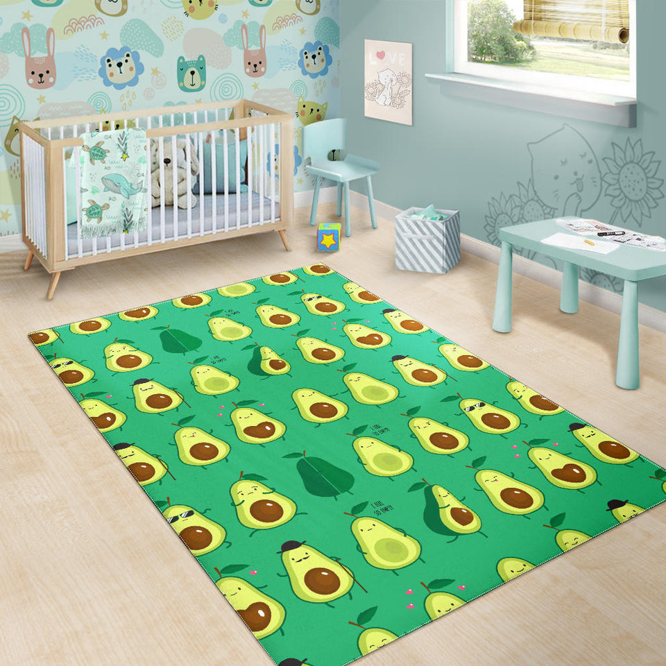 Cute Avocado Pattern Area Rug