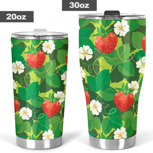 Strawberry Leaves Pattern Tumbler