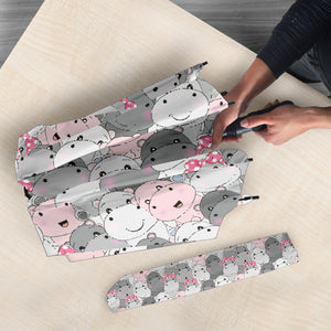 Hippopotamus Pattern Print Design 03 Umbrella