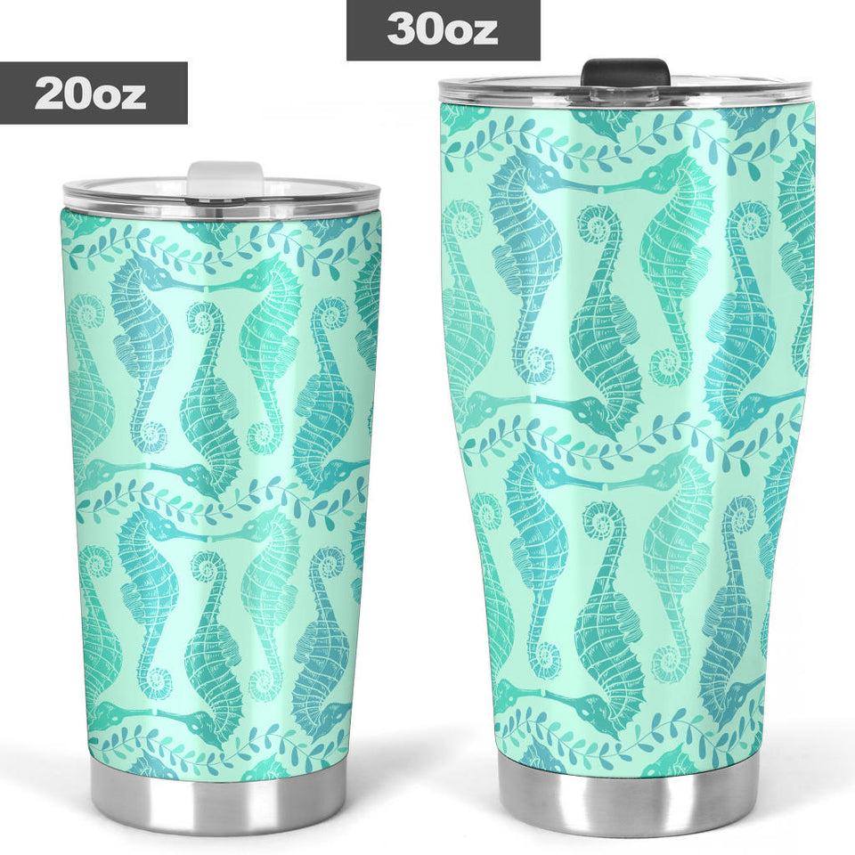 Seahorse Green Pattern Tumbler