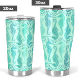 Seahorse Green Pattern Tumbler