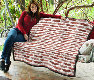 Sausage Pattern Print Design 02 Premium Quilt