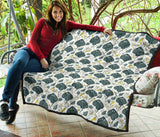 Stingray Pattern Print Design 03 Premium Quilt