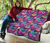 Snail Pattern Print Design 02 Premium Quilt