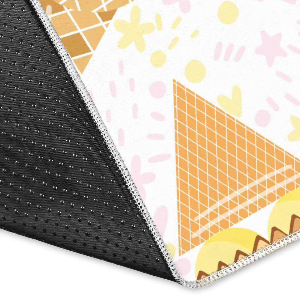 Ice Cream Cone Pattern Background Area Rug