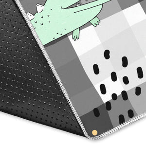 Crocodile Pattern Stripe background Area Rug