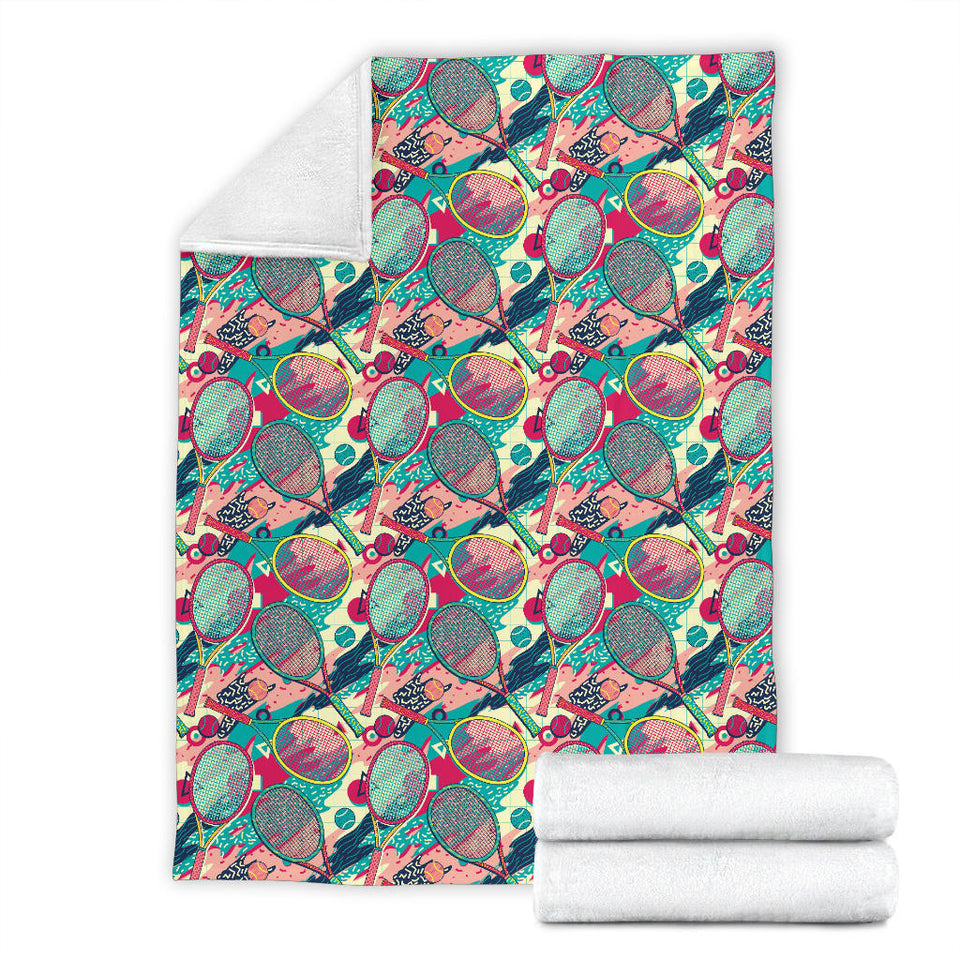 Tennis Pattern Print Design 01 Premium Blanket