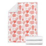 Coral Reef Pattern Print Design 05 Premium Blanket