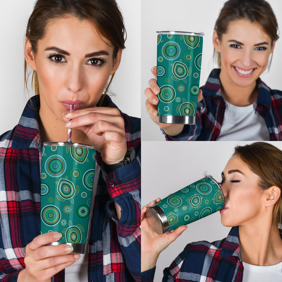 Sea Turtle Aboriginal Pattern Tumbler