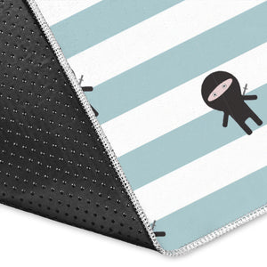 Ninja Pattern Stripe Background Area Rug