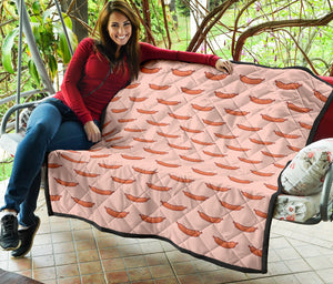 Sausage Pattern Print Design 01 Premium Quilt