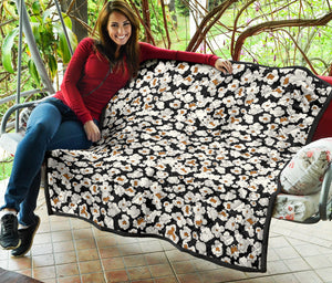 Popcorn Pattern Print Design 02 Premium Quilt