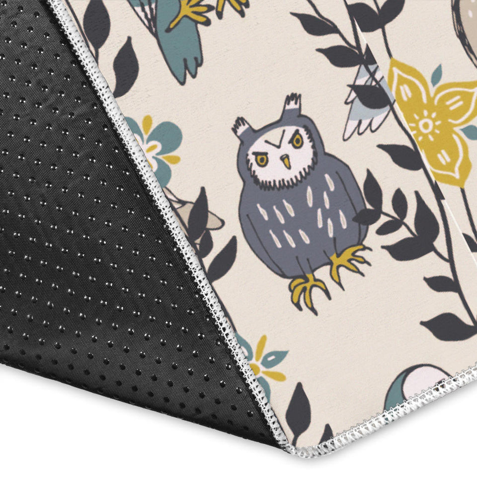 Owl Pattern Background Area Rug