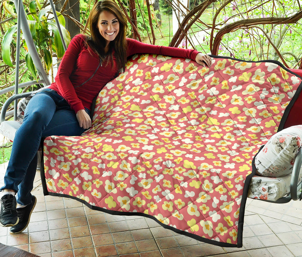 Popcorn Pattern Print Design 01 Premium Quilt