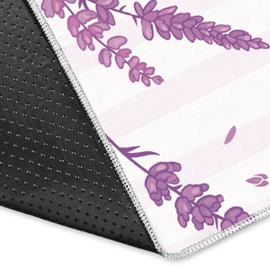 Lavender Pattern Stripe Background Area Rug