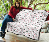 Ostrich Pattern Print Design 03 Premium Quilt