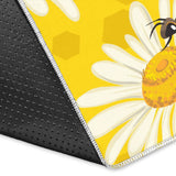 Bee Daisy Pattern Area Rug