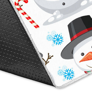 Snowman Pattern Background Area Rug