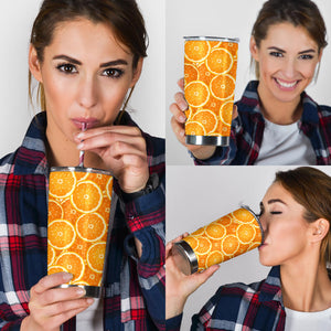 Sliced Orange Pattern Tumbler