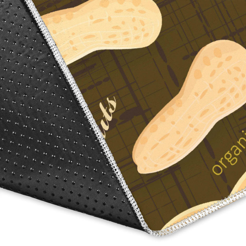 Peanut Pattern Green Background Area Rug