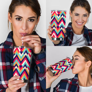 Zigzag Chevron Pattern Background Tumbler