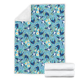 Swallow Pattern Print Design 05 Premium Blanket