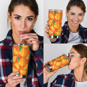 Orange Pattern background Tumbler