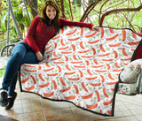 Sausage Pattern Print Design 03 Premium Quilt