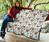 Squirrel Pattern Print Design 02 Premium Quilt