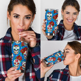 Suger Skull Rose Pattern Tumbler