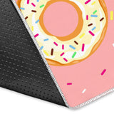 Donut Pattern Pink Background Area Rug