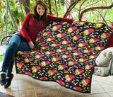 Potato Chips Pattern Print Design 05 Premium Quilt