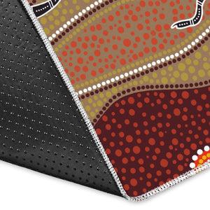 Kangaroo Aboriginal Pattern Area Rug