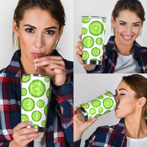 Sliced Cucumber Pattern Tumbler