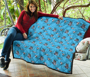 Pigeon Pattern Print Design 05 Premium Quilt