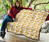 Pancake Pattern Print Design 05 Premium Quilt