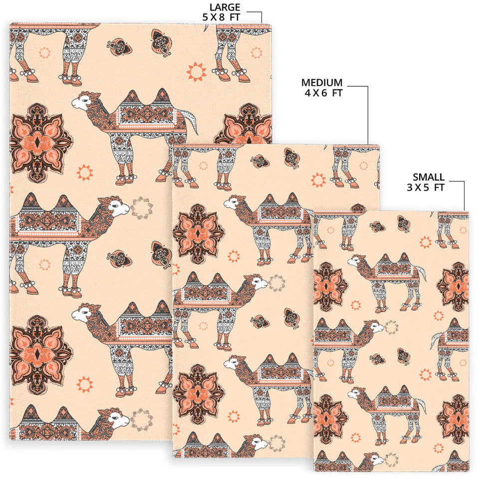Camel Tribal Pattern Area Rug