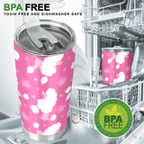 Poodle Pink Theme Pattern Tumbler