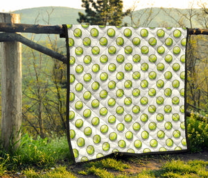 Tennis Pattern Print Design 05 Premium Quilt