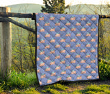 Pig Pattern Print Design 03 Premium Quilt