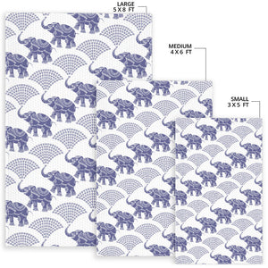 Elephant Pattern Background Area Rug
