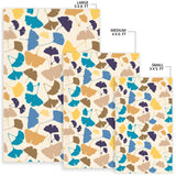 Colorful Ginkgo Leaves Pattern Area Rug