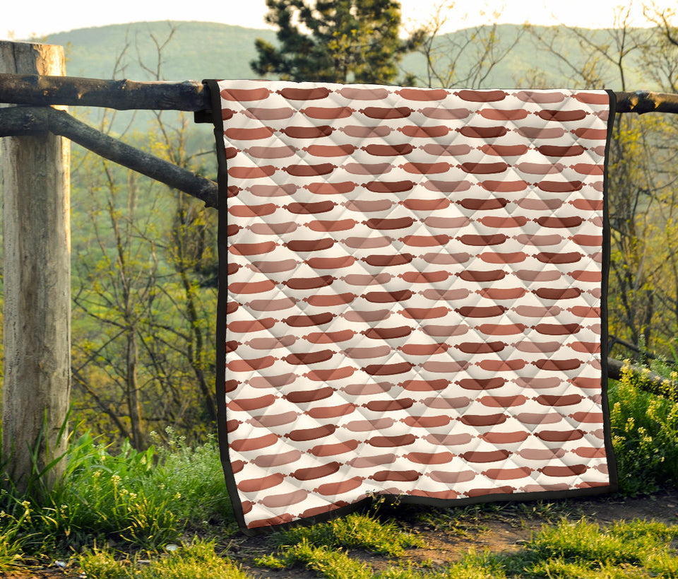 Sausage Pattern Print Design 02 Premium Quilt