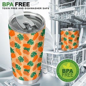 Papaya Leaves Pattern Tumbler