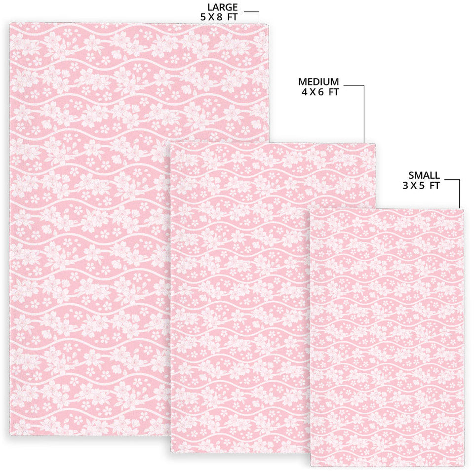 Sakura Pink Pattern Area Rug
