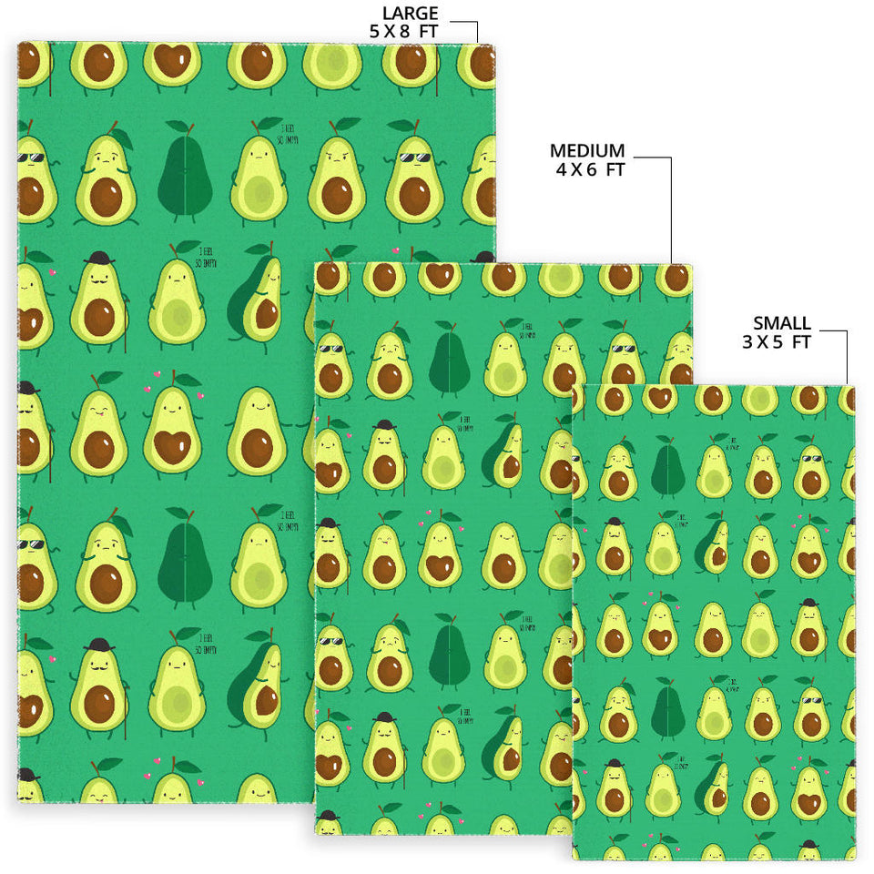 Cute Avocado Pattern Area Rug